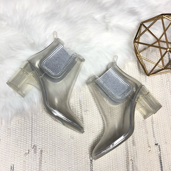 Jeffrey Campbell Shoes - Jeffery Campbell hurricane clear ankle rain boots